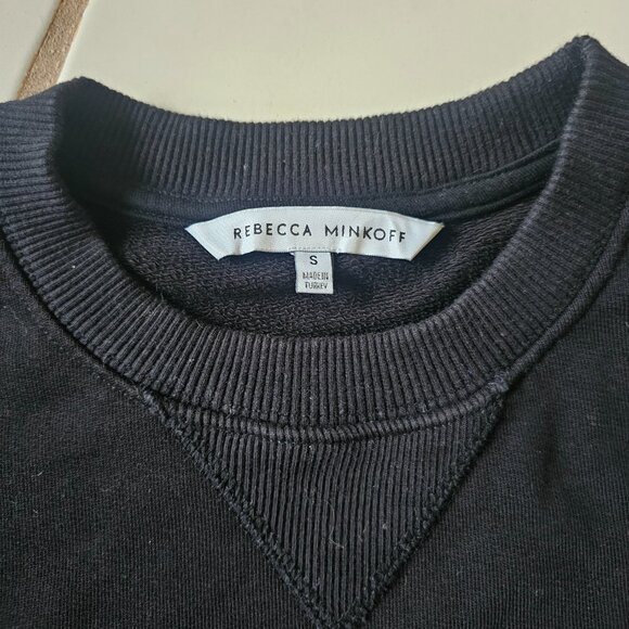 Rebecca Minkoff NOW Cropped Sweatshirt, S, Black - Picture 5 of 7